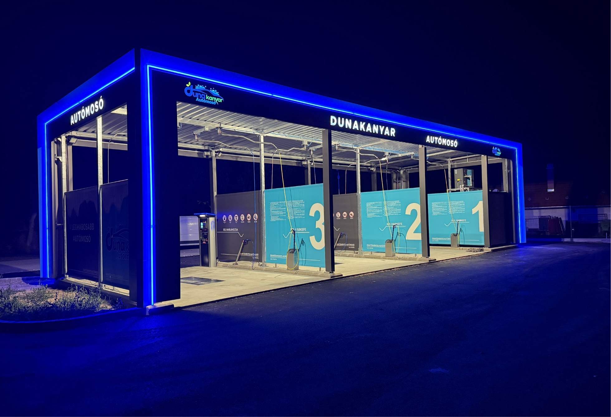 premium kornyezetbarát önkiszolgáló automosó a Dunakanyarban Nagymaroson